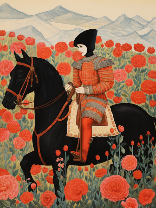 Ritter in der Mohnblüte